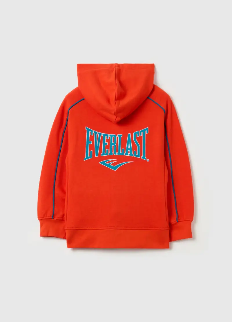 Full-zip In French Terry Con Cappuccio E Patch Logo, Bambino, Rosso miniatura 2