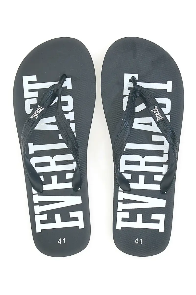 Infradito nere con maxi logo bianco EVERLAST EV08 [NERO]