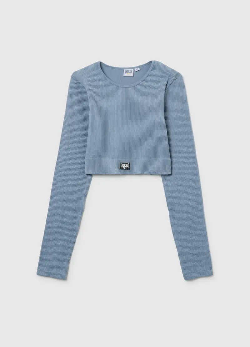 Maglietta A Maniche Lunghe Celeste Regular Fit, Donna, Blu