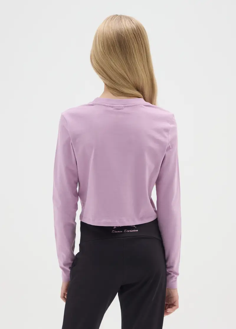 Maglietta Da Ragazza In Cotone Elasticizzato Rosa Regular Fit Con Logo Everlast, Bambina, Rosa miniatura 2