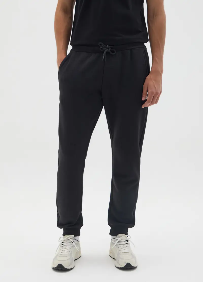 Pantaloni Jogger In Misto Cotone Nero Everlast, Uomo, Nero miniatura 2