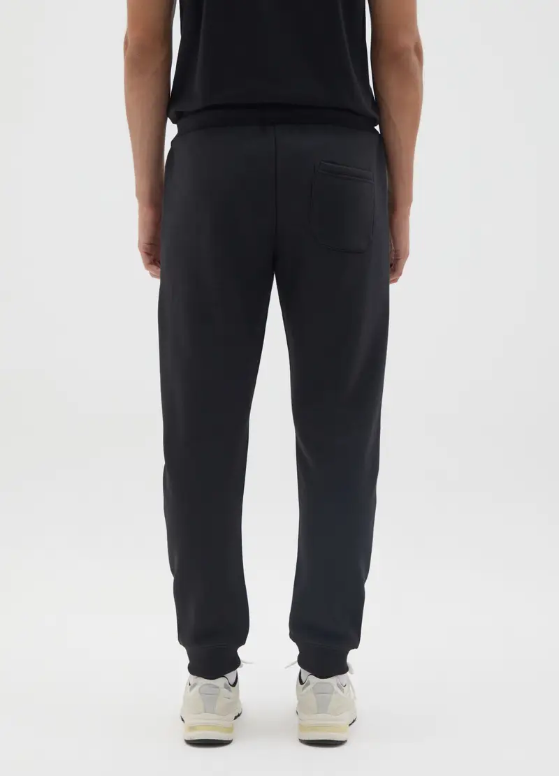 Pantaloni Jogger In Misto Cotone Nero Everlast, Uomo, Nero miniatura 3