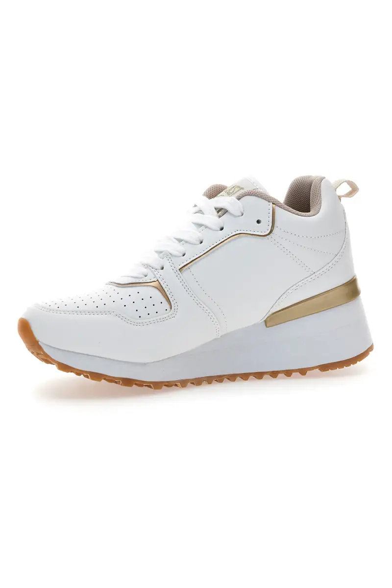 Sneakers bianche con dettagli oro in materie sintetiche Everlast EV129 [BIANCO] miniatura 4