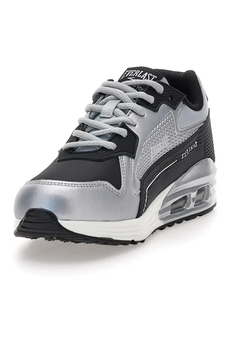 Sneakers nere e argento con fondo effetto air Everlast EV-810 [ARGENTO] miniatura 3