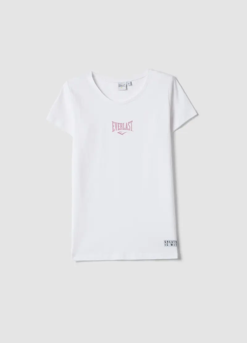 T-shirt In Puro Cotone Bianca Regular Fit Con Logo, Donna, Bianco