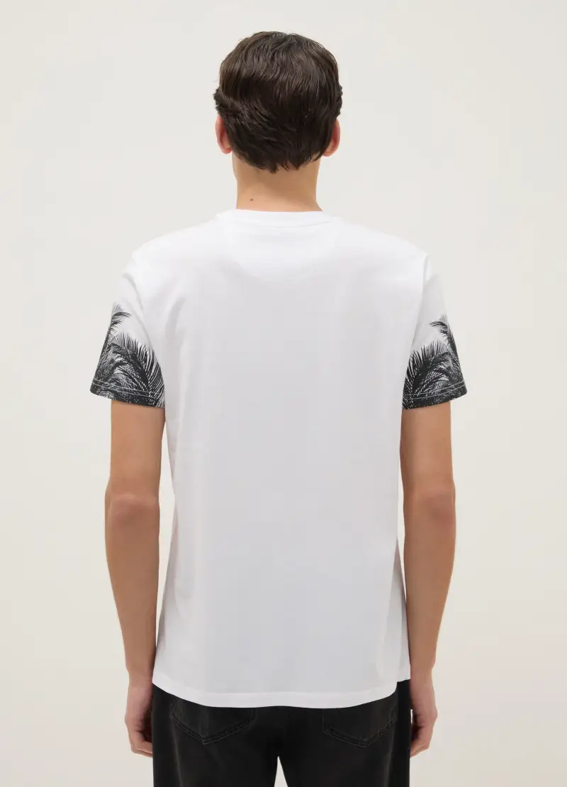 T-shirt In Puro Cotone Multicolor Regular Fit Con Grafica, Uomo, Multicolor miniatura 3