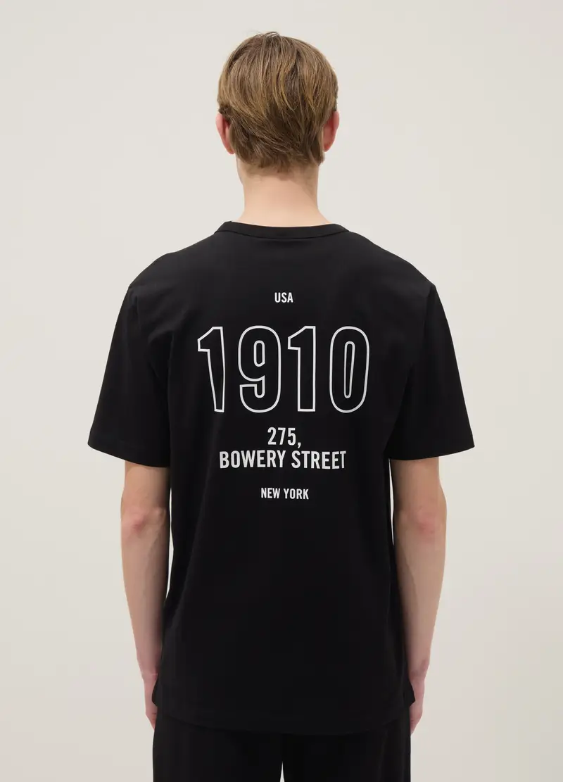 T-shirt In Puro Cotone Nero Regular Fit Con Logo Everlast, Uomo, Nero miniatura 3