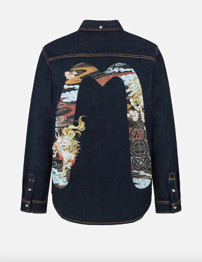 Camicia denim stampa Hakutaku miniatura 2