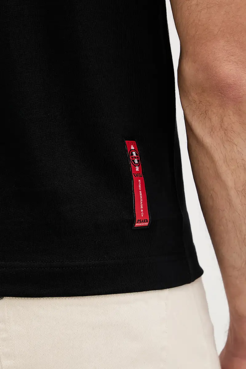 Evisu T-shirt Uomo Nero 3754004 miniatura 5