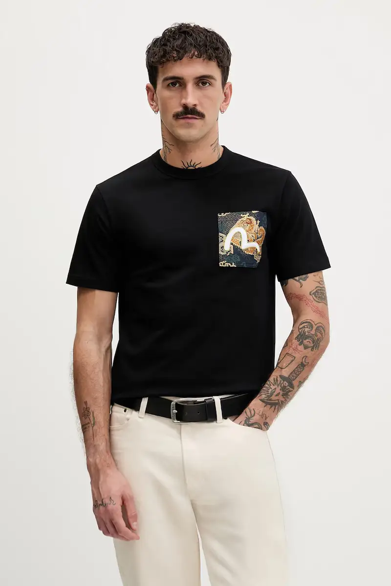 Evisu T-shirt Uomo Nero 3754004