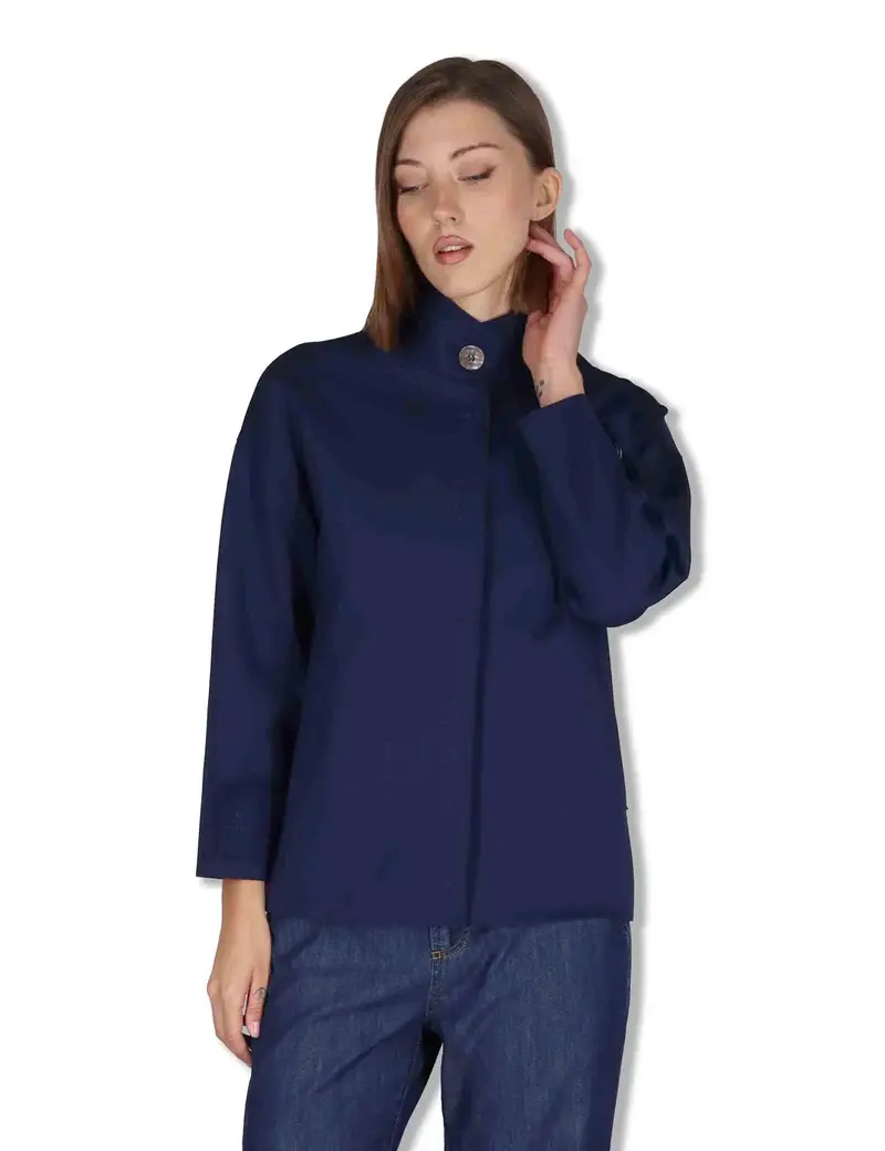 Gicche Sanzio in tessuto tecnico blu monopetto Donna 50260005 407