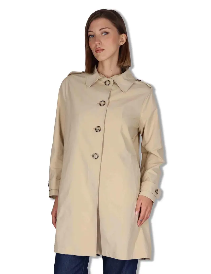 Trench Pisanello monopetto loden naturale Donna 50260011 031