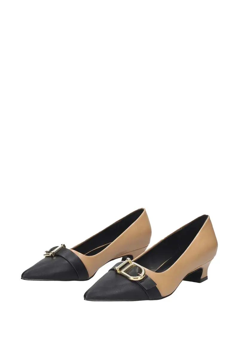 EXÈ - Decolletè Donna Beige/black miniatura 2