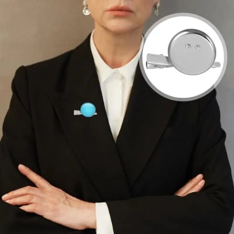 EXCEART 20 Pz Spilla Pin Vassoi Vassoio Accessorio Schienali Spilla Produzione Di Che Effettuano Cessioni Pin Clip Cornici Accessori Flapper Base miniatura 2