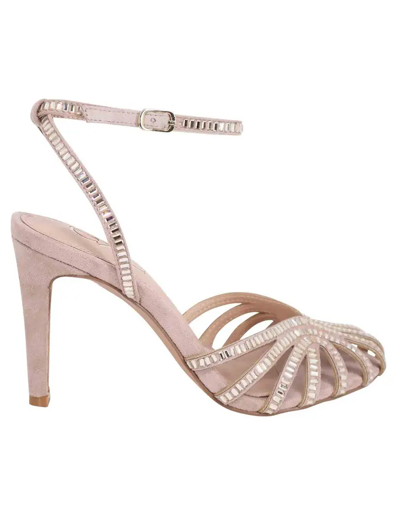 Sandali donna in strass argento con tacco alto e cinturino alla caviglia Donna S470062355C6 326