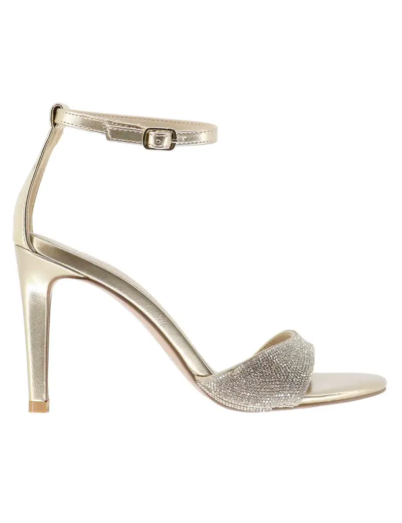 Sandali donna in strass oro tacco alto Donna U4700353529B 335 LT