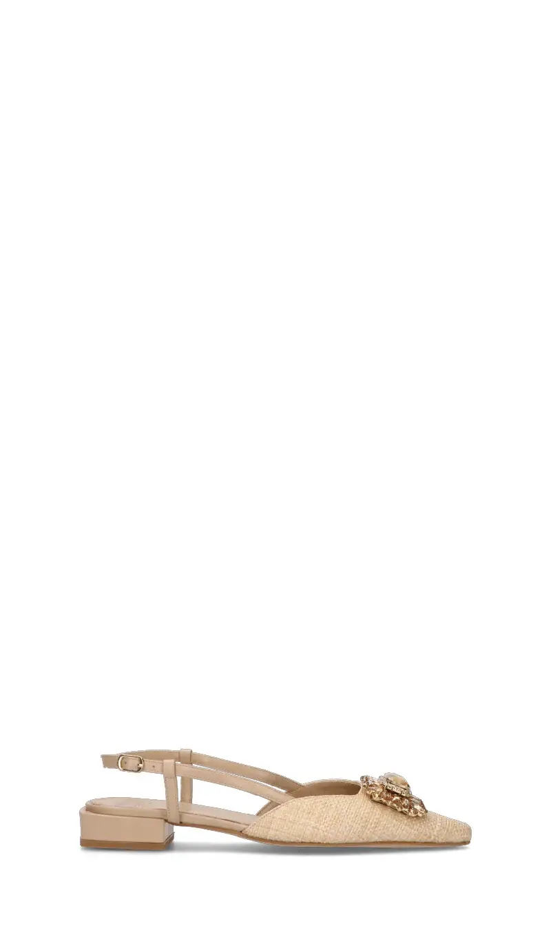 Slingback donna naturale Vario