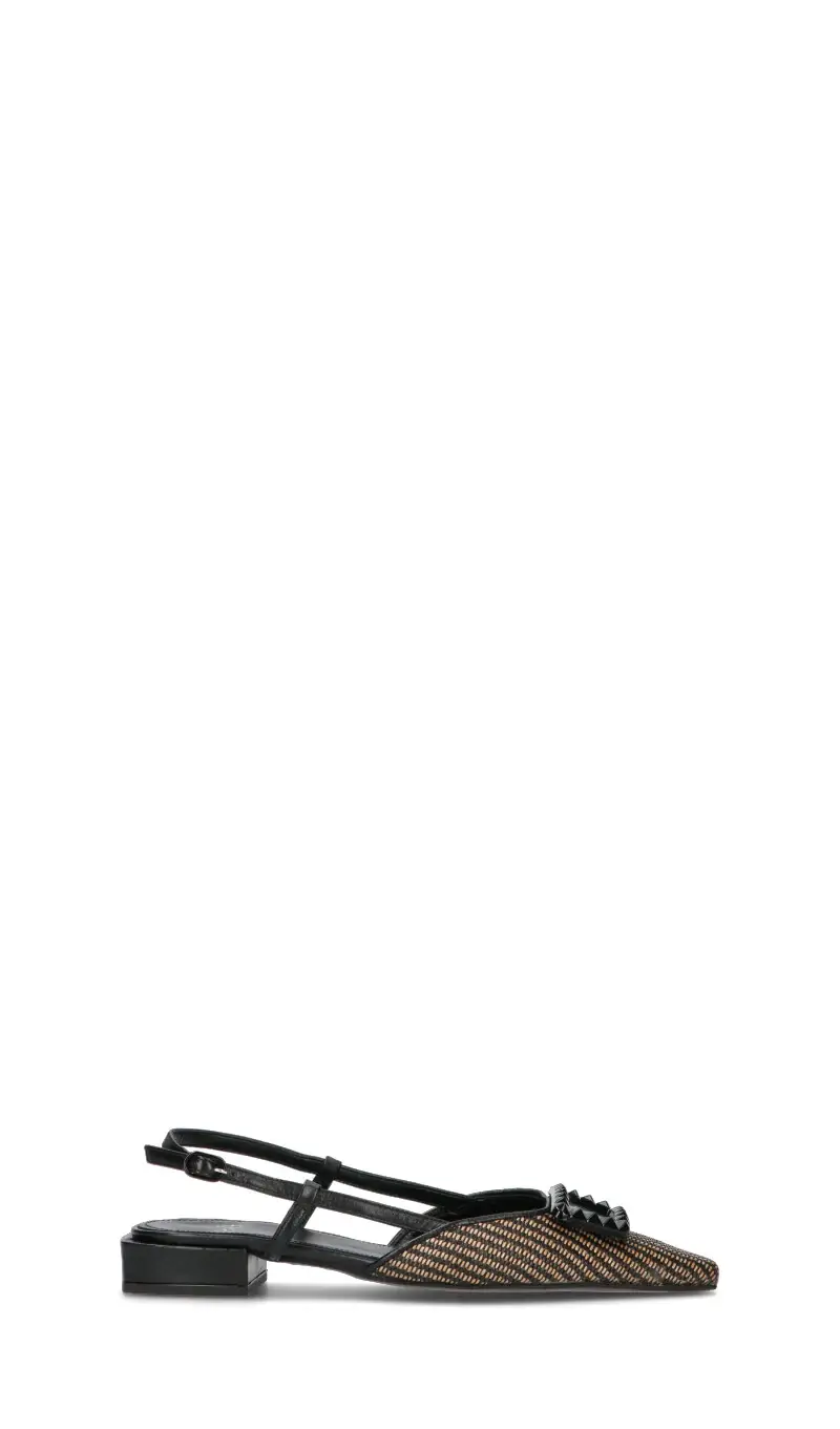 Slingback donna nera/beige Vario