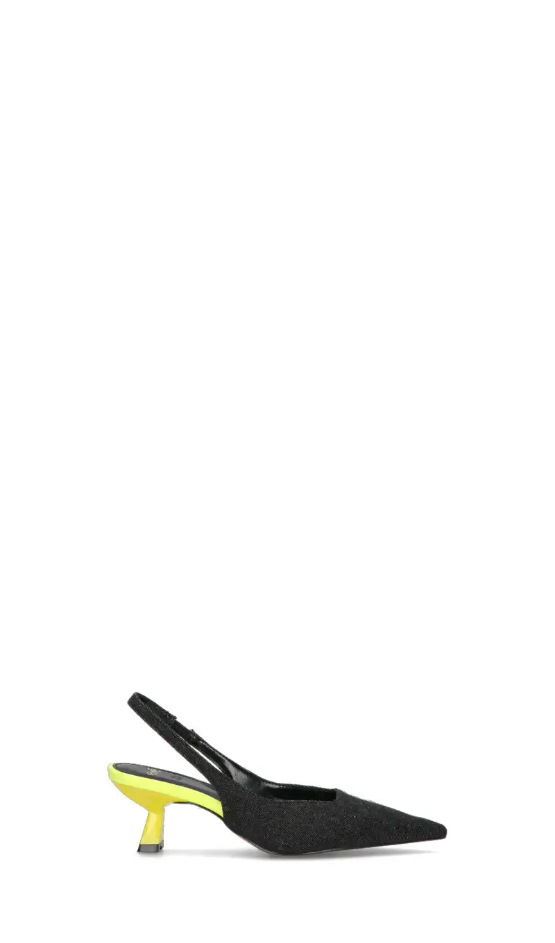 Slingback donna nera/gialla Vario