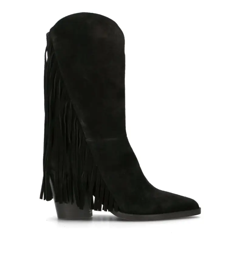 Stivale donna nero in suede Vario