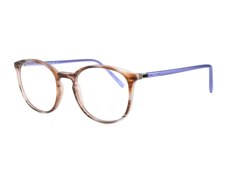 EXIT Unisex EX311 A499 Montature da vista Plastica Marrone  Rotonda