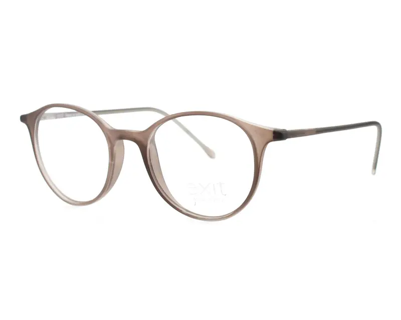 EXIT Unisex EX312 9591 Montature da vista Plastica Beige  Rotonda