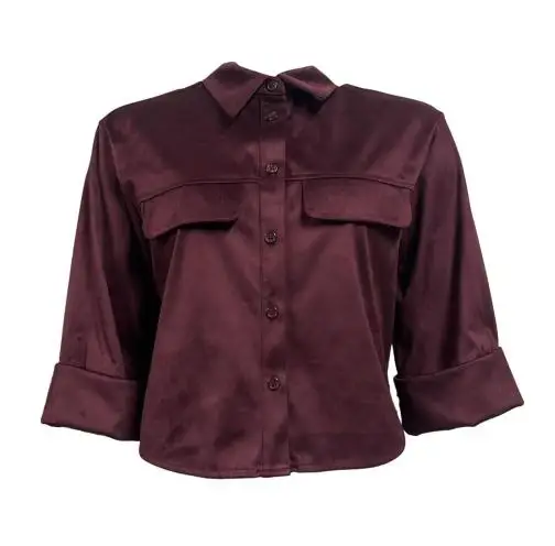 Camicia corta camoscio