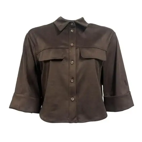 Camicia corta camoscio