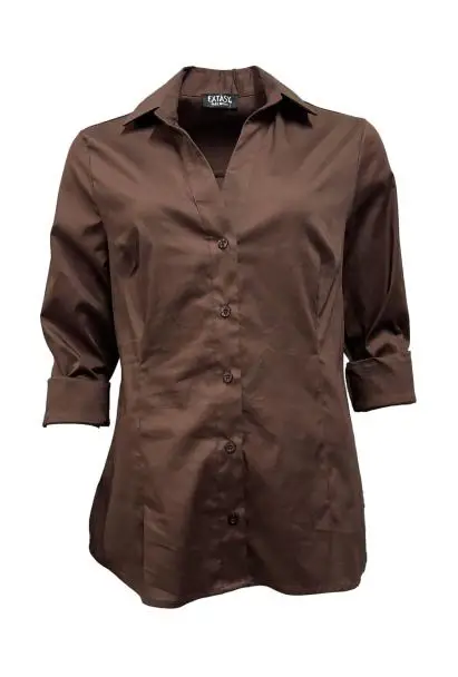 Camicia semplice scollo V miniatura 2