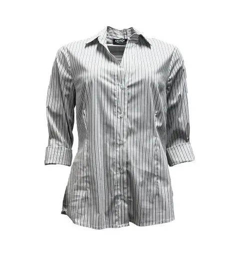 Camicia V righe cotone miniatura 2