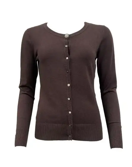 Cardigan bottoni strass