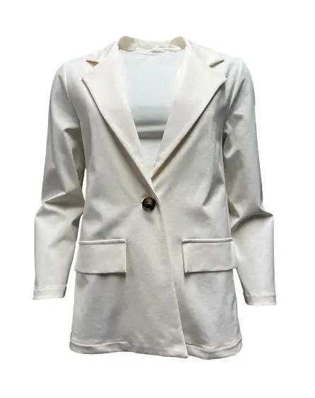 Giacca 1 bottone punto milano miniatura 2