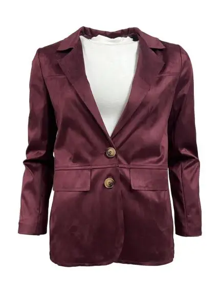 Giacca 2 bottoni camoscio miniatura 2