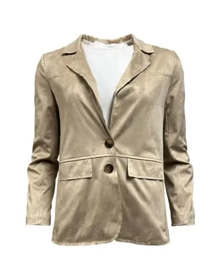 Giacca 2 bottoni camoscio