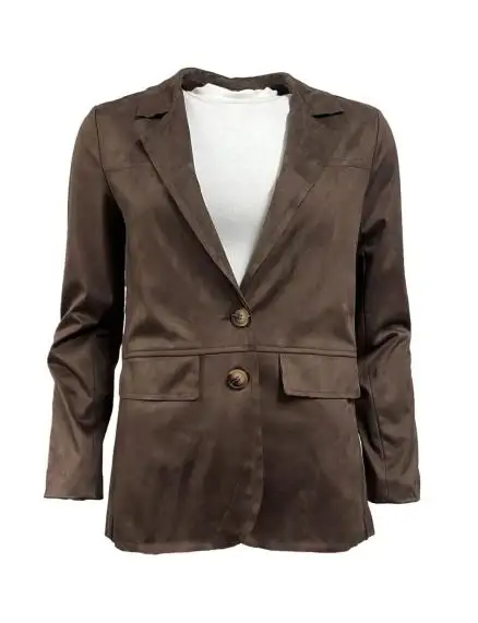 Giacca 2 bottoni camoscio