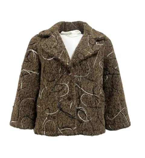 Giacca lana corta scarabocchio miniatura 2