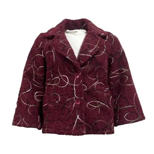 Giacca lana corta scarabocchio miniatura 2