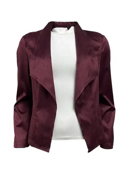 Giacca scialle camoscio miniatura 2