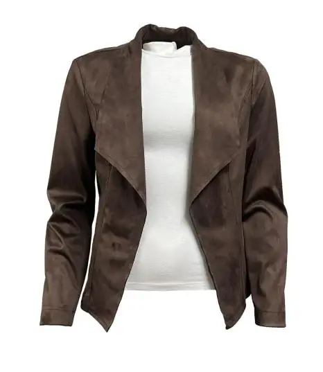 Giacca scialle camoscio