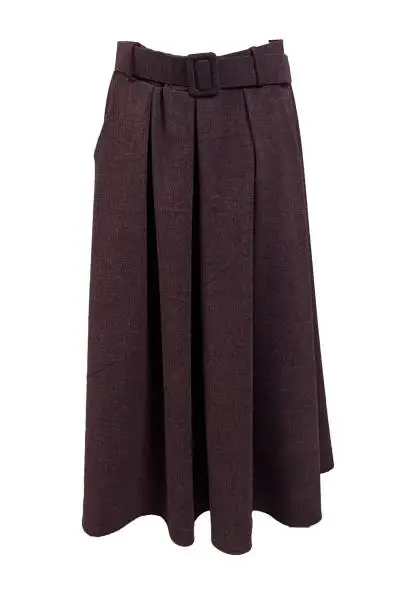 Gonna pieghe lana miniatura 2