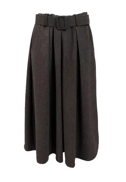 Gonna pieghe lana miniatura 2