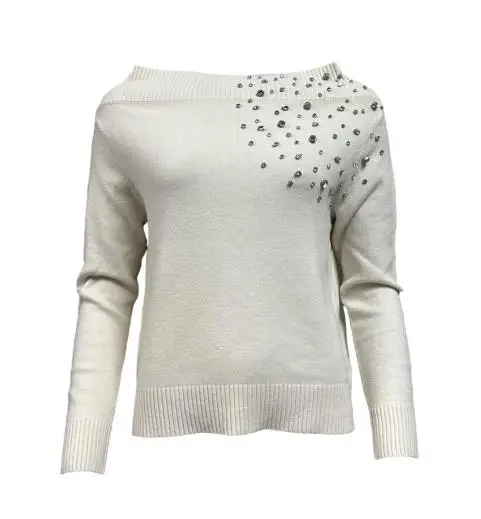 Maglione barca strass miniatura 2