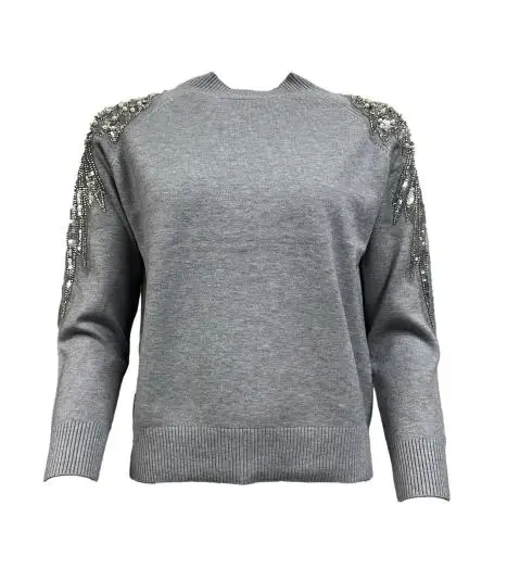 Maglione strass spalle miniatura 2