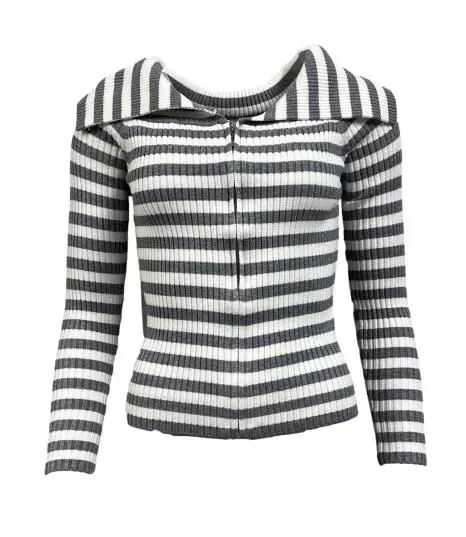 Maglione zip riga