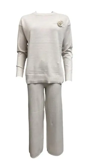 Set palazzo spilla rosa