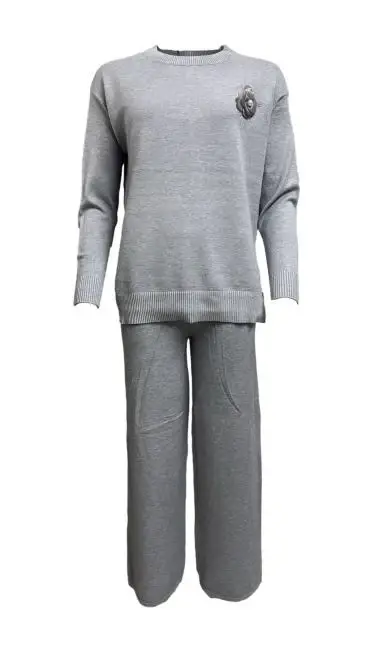 Set palazzo spilla rosa