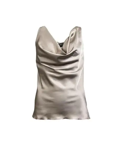 Top bavero slime raso