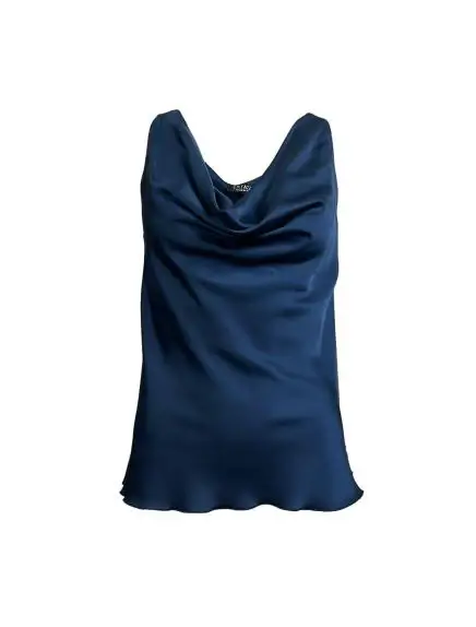 Top bavero slime raso