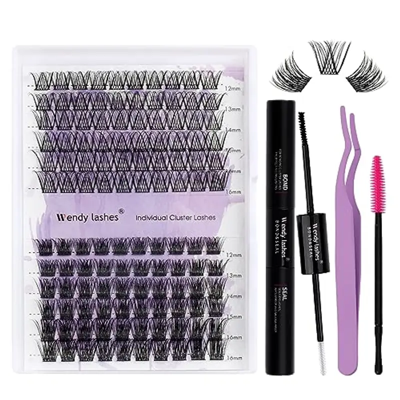 Extension Ciglia Ciuffetti Kit D Curl 0.07mm ZW07+C02 Cluster Lashes Kit 12-16mm DIY Kit Estensioni Ciglia Individuali