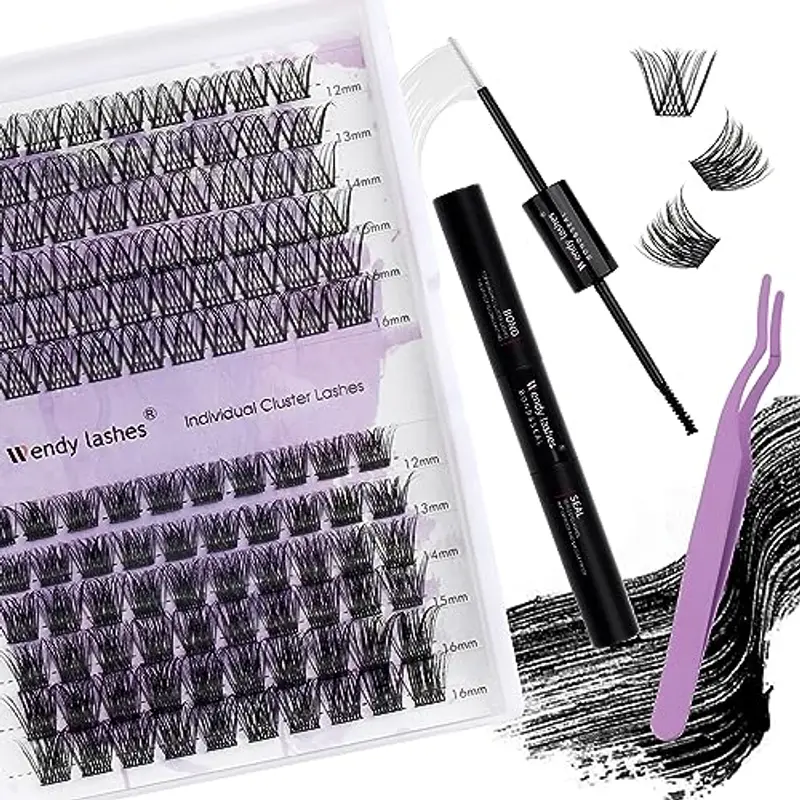 Extension Ciglia Ciuffetti Kit D Curl 0.07mm ZW07+C02 Cluster Lashes Kit 12-16mm DIY Kit Estensioni Ciglia Individuali miniatura 2
